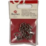 RAYHER JEWELLERY ELEMENT CLASP BRACELET 18CM OXIDISED SILVER