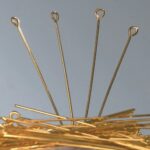 RAYHER JEWELLERY CHAIN STITCH EYE PINS 35X0.6MM 50PCS GOLD