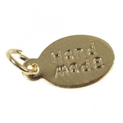 RAYHER JEWELLERY PENDANT HAND MADE [OVAL WITH RING] 12X7MM GOLD