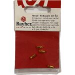 RAYHER JEWELLERY METAL END CAP D.2MM 4PCS [WITH LOOP] GOLD