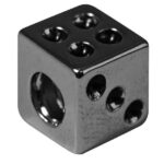RAYHER METAL JEWELLERY ELEMENT CUBE 8X8MM OXIDIZED SILVER
