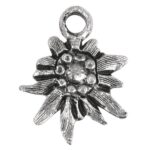 RAYHER METAL JEWELLERY PENDANT EDELWEISS 13MM OXIDIZED SILVER