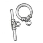 RAYHER JEWELLERY TOGGLE CLOSURE 25MM OXIDIZED SILVER