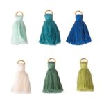 RAYHER COTTON TASSELS 35MM 6PCS COLD COLOURS