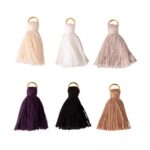 RAYHER COTTON TASSELS 35MM 6PCS NEUTRAL COLOURS