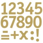 RAYHER ADHESIVE NUMBERS 10X23CM GOLD