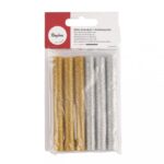 RAYHER GLITTER GLUE GUN STICKS GOLD/SILVER D.10X100MM 6PCS
