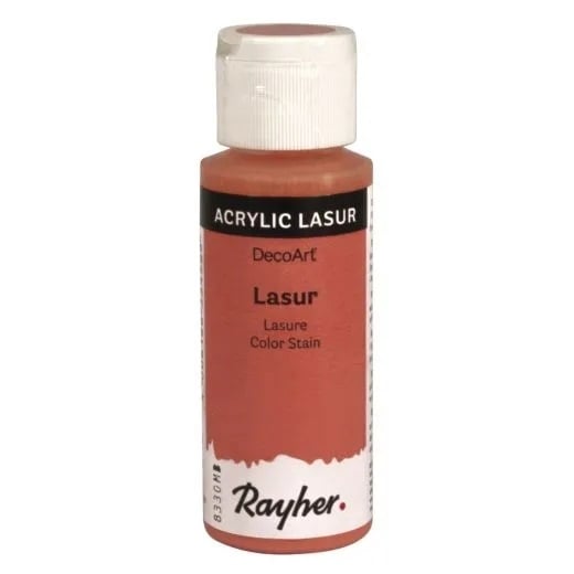 R35023212.jpg RAYHER ACRYLIC COLOUR STAIN 59ML CORAL RED - Image 1