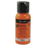 RAYHER NEON FABRIC PAINT 34ML ORANGE