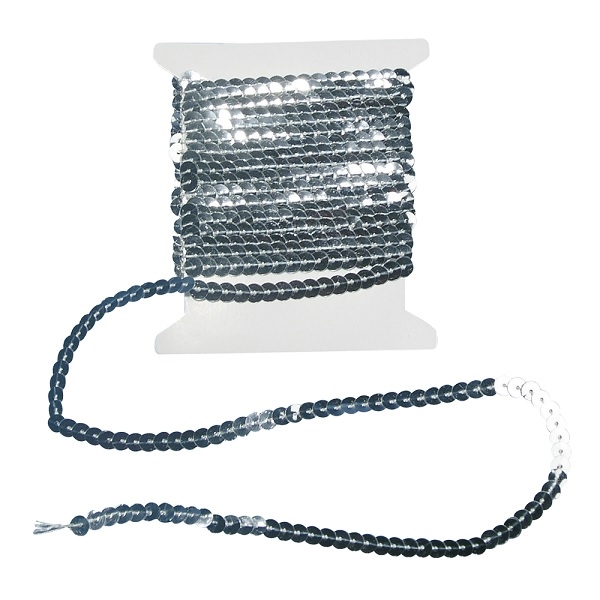 R3901122.jpg RAYHER SEQUIN RIBBON 3M SILVER - Image 1