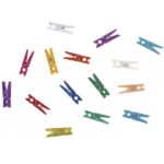 RAYHER MINI PLASTIC CLOTHES PEGS 25MM 15PCS