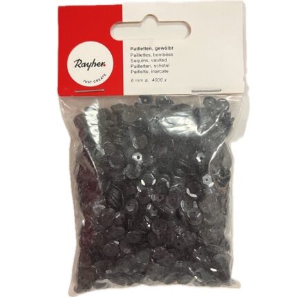 RAYHER SEQUINS PAILLETTES D.6MM 4000PCS BLACK