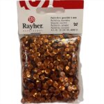 RAYHER SEQUINS PAILLETTES D.6MM 4000PCS DARK BROWN