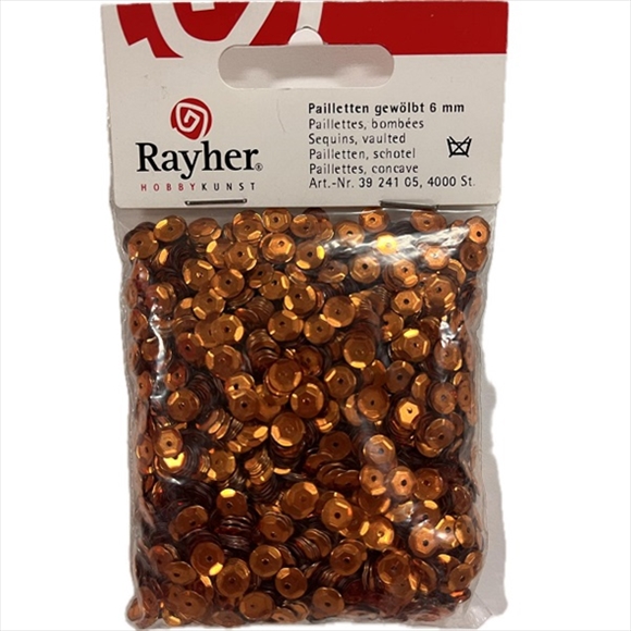 R3924105.jpg RAYHER SEQUINS PAILLETTES D.6MM 4000PCS DARK BROWN - Image 1