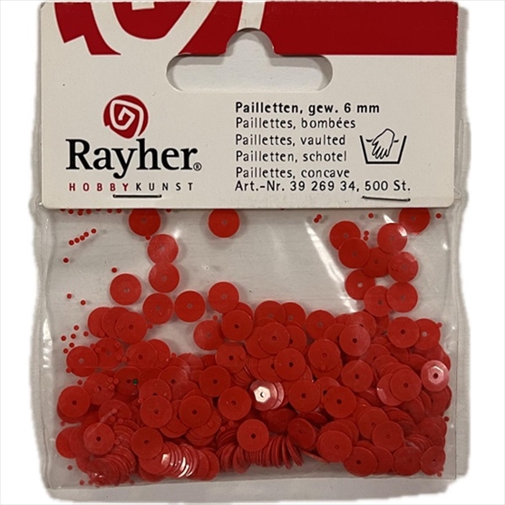R3926934.jpg RAYHER SEQUINS PAILLETTES D.6MM 500PCS ORANGE - Image 1