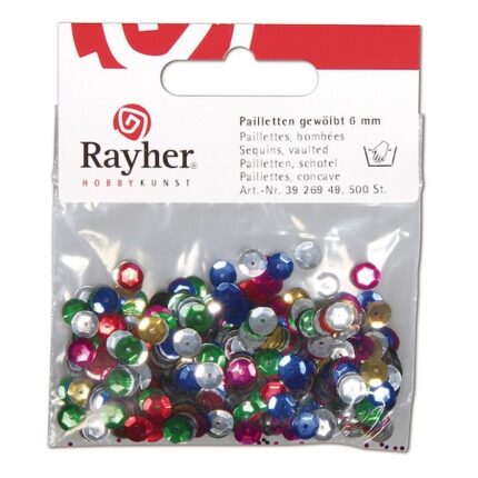 RAYHER SEQUINS PAILLETTES D.6MM 500PCS MIXED