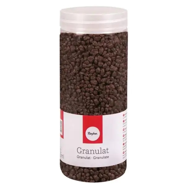 R39342546.jpg RAYHER GRANULATE PELLETS 2-3MM 475ML MOCHA - Image 1