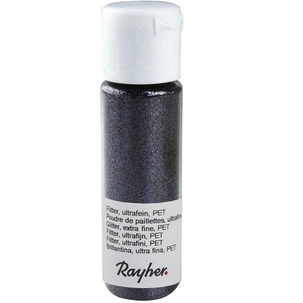 R39420568.jpg RAYHER GLITTER EXTRA FINE 20ML STEEL GREY - Image 1