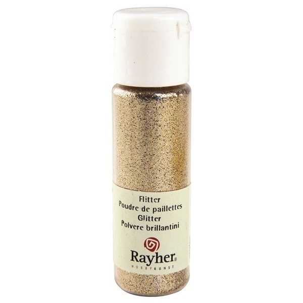 R39420617.jpg RAYHER GLITTER EXTRA FINE 20ML CASHMERE GOLD - Image 1