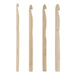 RAYHER BAMBOO CROCHET HOOK D.4/6/8/10MM 15CM 4PCS