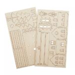 RAYHER WOODEN KIT COTTAGE HOUSE 17.5X14.5X9.4CM 31PCS [TO BUILD] - Image 2