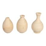 RAYHER WOODEN DECORATIVE VASE MINI 4.8-6.4CM 3PCS