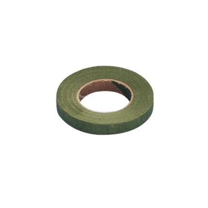 RAYHER CREPE FLOWER RIBBON TAPE 13MMX27.5M OLIVE
