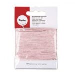 RAYHER COTTON CORD WAXED 1MM/20M PALE PINK