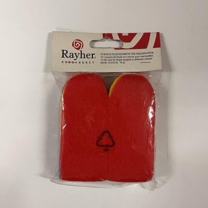 RAYHER FELT CUTS FOR FINGER DOLLS 10PCS MIXED