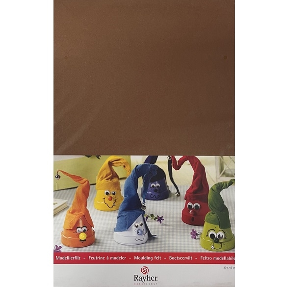 R5301604.jpg RAYHER MODELLING FELT 0.2X30X45CM MEDIUM BROWN - Image 1