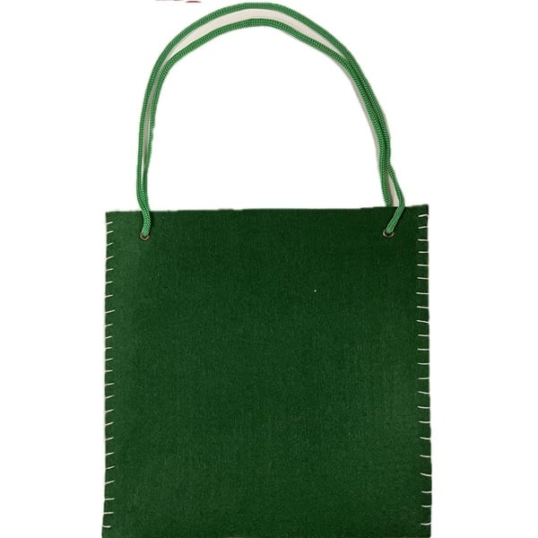 R5306029.jpg RAYHER FELT PRESENT BAG 23X23CM GREEN - Image 1