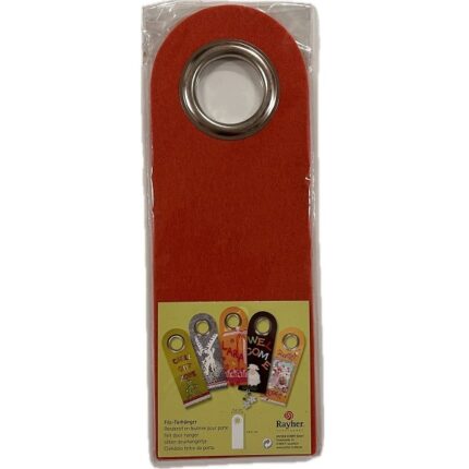 RAYHER FELT DOOR HANGER 9.5X26.5CM ORANGE