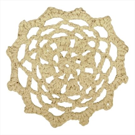 RAYHER LACE ORNAMENT CROCHET D.7.5CM 3PCS BEIGE