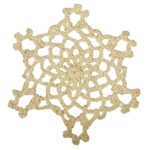 RAYHER LACE STAR CROCHET D.7.5CM 3PCS BEIGE
