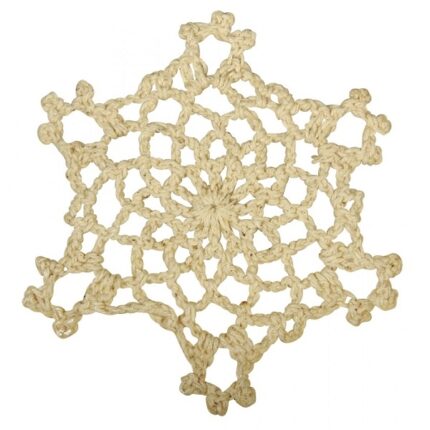 RAYHER LACE STAR CROCHET D.7.5CM 3PCS BEIGE