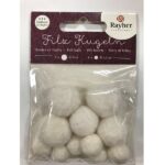 RAYHER FELT BALLS 1.3+2CM 11PCS IVORY