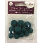 RAYHER FELT BALLS 1.3+2CM 11PCS TURQUOISE