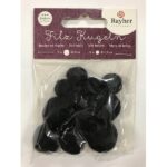 RAYHER FELT BALLS 1.3+2CM 11PCS BLACK