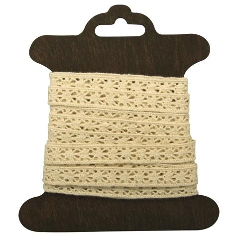 R55518508.jpg RAYHER COTTON BORDER LORENA 1CM/3M BEIGE - Image 1