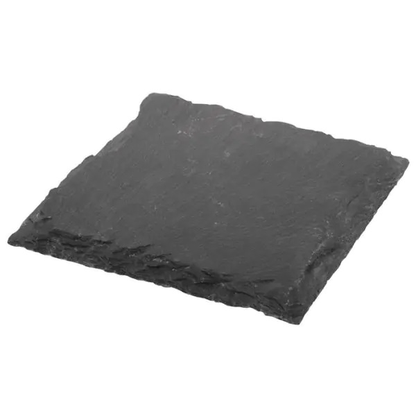 R56259000.jpg RAYHER SLATE STONE BLACK COASTER 10X10CM - Image 1