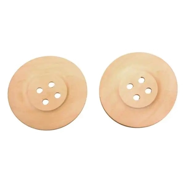 R56755000.jpg RAYHER WOODEN BUTTON D.6CM 4PCS - Image 1