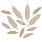 RAYHER WOODEN FEATHERS 4+7CM 12PCS