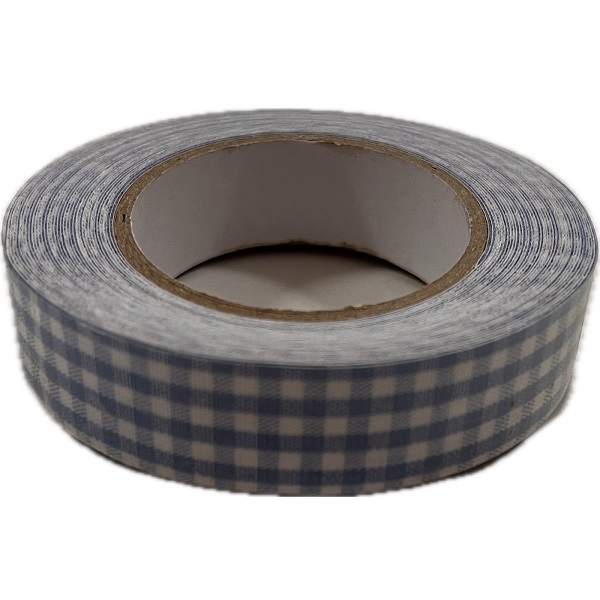 R57236366.jpg RAYHER FABRIC TAPE 15MMX5M CHECKED BAVARIAN - Image 1