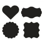 RAYHER BLACKBOARD FOIL STICKERS 4X3PCS 6-7.5CM