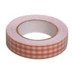 RAYHER FABRIC TAPE 15MMX5M CHECKED DARK ORANGE