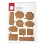 RAYHER CORK STICKER 10PCS 4-7CM SPEECH BUBBLE