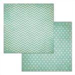 RAYHER SCRAPBOOK CARD 210G 30.5X30.5CM CHEVRON/DOT INDIAN TURQUOISE
