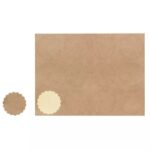 RAYHER PLAIN STICKER D.3.5CM 12PCS KRAFT