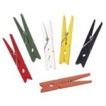 RAYHER WOODEN CLOTHES PEGS 72MM 18PCS COLOURED