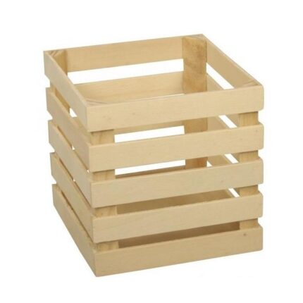 RAYHER WOODEN DECO BOX 10X10X10CM